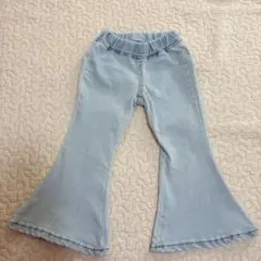 Pippi + Lottaフレアデニムパンツ M ライトブルー