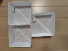 IKEAスクッブ　ホワイト布製収納ボックス3個セット
