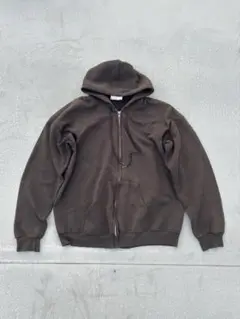 90s zip hoodie fade black usa製