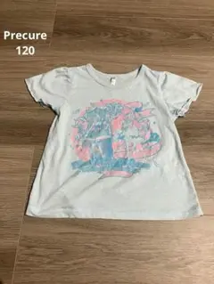 プリキュア【120】キッズパジャマ 上のみ 半袖Tシャツ 水色 バンダイ