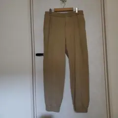 ユニクロ ウォッシュジャージジョガーパンツ ベージュ サイズL