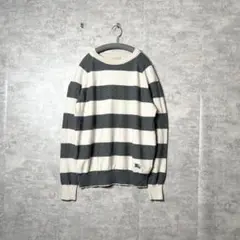 BURBERRY BRIT ケーブル　ニット　カシミヤ　ウール　白　厚手　L EKD ウールカシミア セーター (オフホワイト) - ウィメンズ