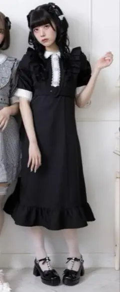 夢展望 DearMyLove キラキラビジューフリルアフタヌーンティーワンピース