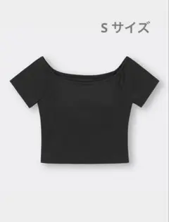 [新品] GU ブラフィール　クロップドシャーリングオフショルダーT