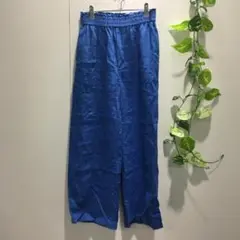JOURNAL STANDARD ワイドパンツ 青 無地 ゴム仕様 表記36