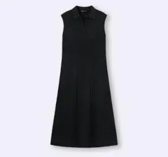 【新品未使用】GU スキッパーポロワンピース ブラック