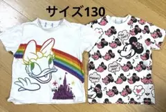 中古品　ディズニー　Tシャツ サイズ130 ２着