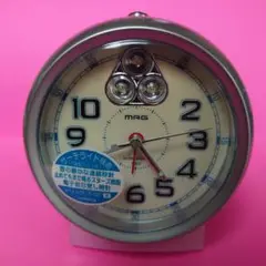 MAG サイレント置時計、3灯 LEDライト付き！