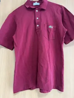 LACOSTE 赤 ポロシャツ ポケット付き