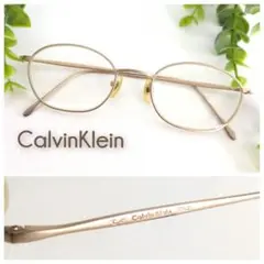 CalvinKlein カルバンクライン メガネ 眼鏡 チタン ゴールド 軽量
