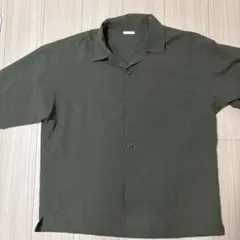 オリーブグリーン 半袖シャツ Lサイズカジュアル