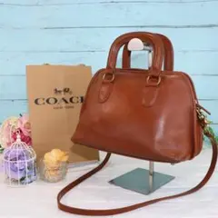 OLD COACH レザーショルダーバッグ 2Way ブラウン オールドコーチ
