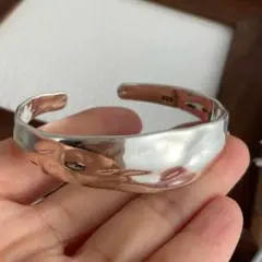 バングル ブレスレット シルバー カフバングル 幅広 アクセサリー ユニセックス
