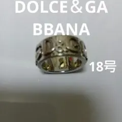 D&G エンボスロゴリング シルバーカラーシリアルナンバー67B正規品