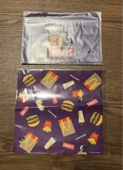 マクドナルド✖️CHUMS福袋 2023 クリーナークロス ジッパーポーチ 紫