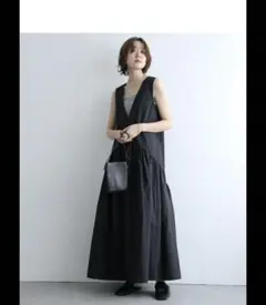ワンピースVネックノースリーブマキシワンピース【notch.】
