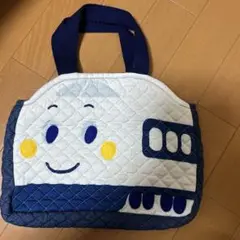 新幹線　 キルト　手提げバッグ　◆