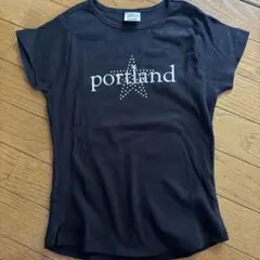 ポートランドで購入　Tシャツ　半袖ブラック