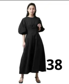 MARW UNITED ARROWS バルーンワンピース 38ブラッ ク