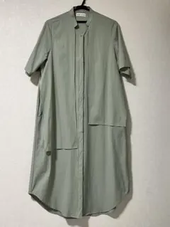 SUMI STYLE グリーン シャツワンピース 半袖