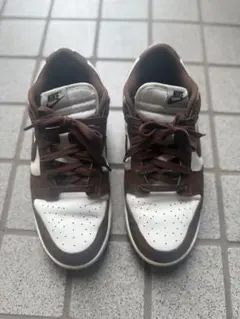 NIKE ホワイト ブラウン スニーカー DUNK LOW
