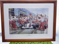 リトグラフ　Ferrari 100 アランプロスト　チェザーレフィオリオ　サイン リトグラフ Ferrari 100 アランプロスト チェザーレフィオリオ