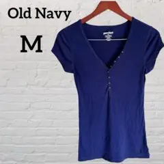 Old Navy perfect Henley 【M】半袖 Tシャツ ネイビー