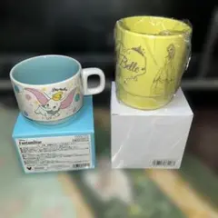 ダンボのマグカップとベルのスタッキングマグカップセット平成レトロ