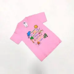 ⭐デルタ⭐Tシャツ キッズ ピンク ロゴプリント キャラクター グアム サマー