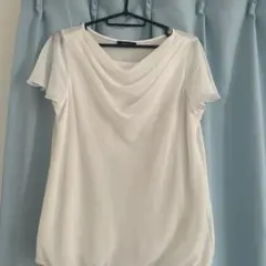 COMME CA ISM ドレープホワイトシャツ