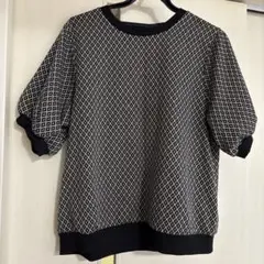 お値下げ⭐︎ダイヤ柄バルーンスリーブ トップス 3L