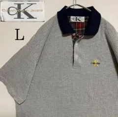 【Calvin Klein】 ワッフルポロ