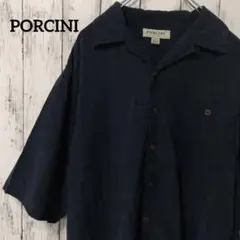 C2260 PORCINI アロハシャツ シルク オープンカラーシャツ チェック