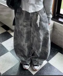 【 タグ付き新品 】Button fly wide denim pants