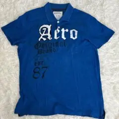 Aeropostale 青 ポロシャツ 半袖 大きめサイズXL 古着