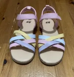 [即購入歓迎・即日発送]H&M カラフルストラップサンダル17cm