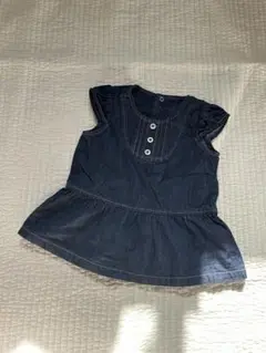 美品 コムサデモード ベビー 女の子 デニム ワンピース 夏物