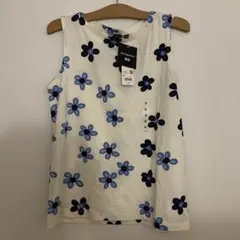 新品　マメリッコ　ユニクロ　花柄ノースリーブ　Mサイズ
