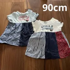 DOUBLE.B パッチワーク チュニック 2枚セット