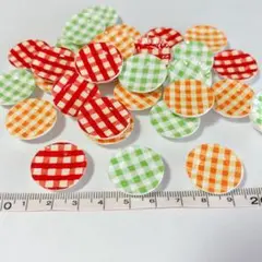 30個 お皿 ギンガムチェック レトロ ミニチュア ドールハウス 食器