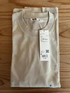 エアリズムコットンクルーネックTシャツ長袖 M ナチュラル