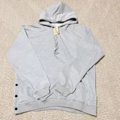 美品✨メンズ　フード付き スウェットパーカー　グレー　2XL サイドスリット