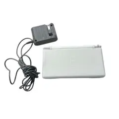 【メ0806-08】NintendoDSLiteホワイト充電器付き通電確認済み