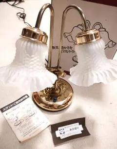 【未使用・美品】桜井製作所 ペアロイヤルスタンド リリーフラワー 2灯 レトロ