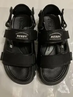 NERDY ブラック スポーツサンダル　25㎝