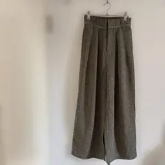 フォシーサマーツイードタックパンツ　ブラウン