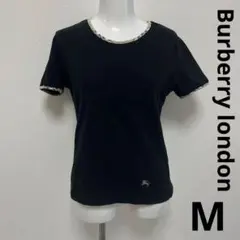 Burberry london バーバリー 刺繍ロゴ Tシャツ 黒 M