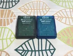 プレイステーション2　メモリーカード　スモークブラック＆スモークブルー