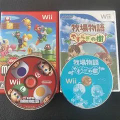 Wii ゲームソフト 2本セット 牧場物語、ニュー・スーパーマリオブラザーズ