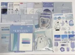 コラージュ シール ステッカー 青 ブルー 水色 推し色 まとめ売り
